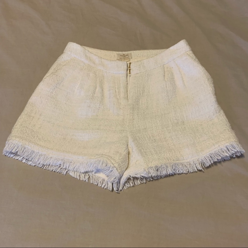 Kate Spade White Tweed shorts, Size 0